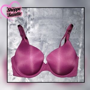Victoria's Secret NWOT 2018 Burgundy T-Shirt Push-Up Full Coverage Bra 32D